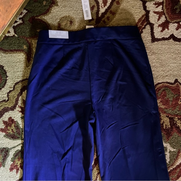 CHICOS Size 1.5 Medium US 10 Seasonless Pointe Wideleg Navy Blue Stretch $89 NEW - Picture 6 of 16